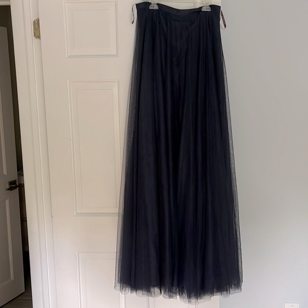 Jenny Yoo Navy Tille Skirt Size 8